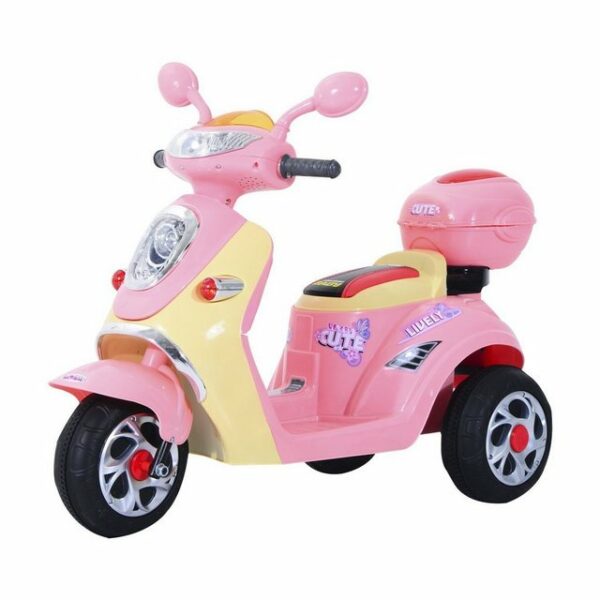 HOMCOM Elektro-Kindermotorrad Kinderelektroroller rosa