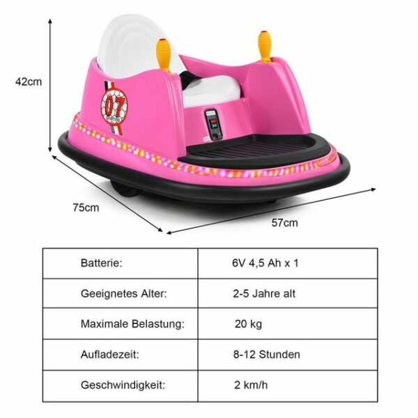 COSTWAY Elektro-Kinderauto 6V Autoscooter