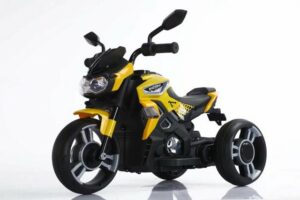 TOYAS Elektro-Kinderauto Kinder Dreirädriges Elektro Motorrad 6V4.5AH Bluetooth USB gelb